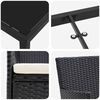 vidaXL Tuin eettafelset met kussen 7 pcs Zwart poly rattan