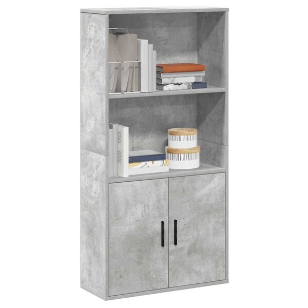vidaXL Boekenkast 60x24x120 cm bewerkt hout betongrijs