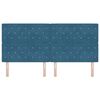 vidaXL Hoofdbord met hoofdeinde Donkerblauw 200 cm Nep Leer