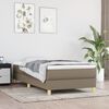 vidaXL Boxspring met matras stof taupe 100x200 cm