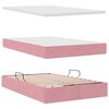 vidaXL Opbergbed met matras met matras Roze 120 x 200 cm Fluweel