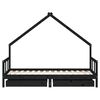 vidaXL Kinderbedframe met lades 90x190 cm massief grenenhout zwart