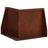 vidaXL Keerwand 50 x 50 x 30 cm weervast staal Roestkleurig
