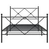 vidaXL Bedframe met hoofd- en voeteneinde metaal zwart 100x200 cm