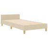 vidaXL Bedframe met hoofdeinde Cr&egrave;me 80 x 200 cm Stof