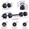 vidaXL 2-in-1 Halter-Barbell Set 30kg Zwart en Blauw