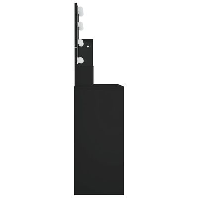 vidaXL Kaptafel met LED-verlichting 86,5x35x136 cm zwart