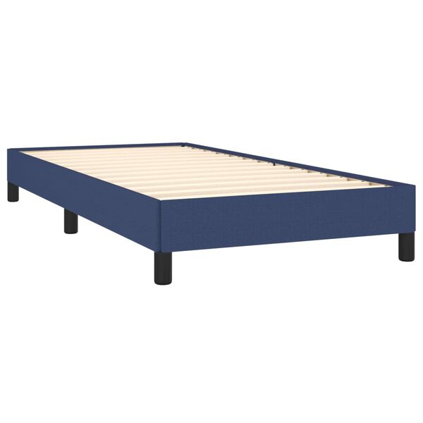 vidaXL Bedframe zonder matras 90x190 cm stof blauw
