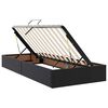 vidaXL Opbergbed met LED met matras Zwart 100 x 200 cm Nep Leer
