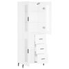 vidaXL Hoge kast 69,5x34x180 cm bewerkt hout wit