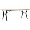 vidaXL Eettafel Y-frame 200x100x75,5 cm grenenhout en staal