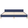 vidaXL Bedframe zonder matras stof blauw 160x200 cm