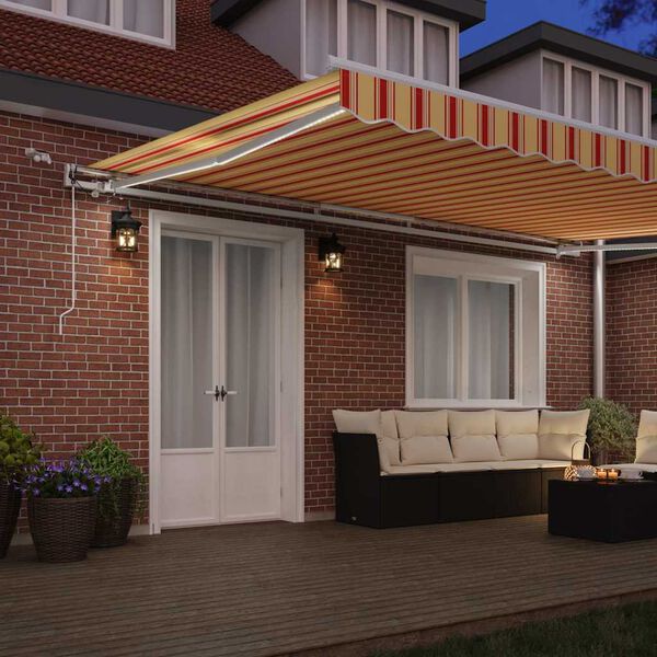 vidaXL Inklapbaar Zonnescherm Geel en Oranje 500 &times; 300 cm