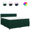 vidaXL Boxspring met matras fluweel donkergroen 200x200 cm