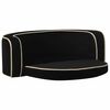 vidaXL Hondenbank inklapbaar 73x67x26 cm pluche zwart