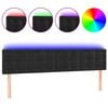 vidaXL Hoofdbord LED 180x5x78/88 cm fluweel zwart
