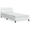vidaXL Bedframe zonder matras "Hvar" kunstleer wit 100x200 cm