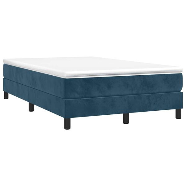 vidaXL Boxspring bed 120x200 cm fluweel donkerblauw