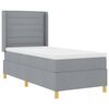 vidaXL Boxspringbed met matras Lichtgrijs 90 x 190 cm Stof