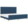 vidaXL Bedframe met hoofdeinde Blauw 200 x 200 cm Stof