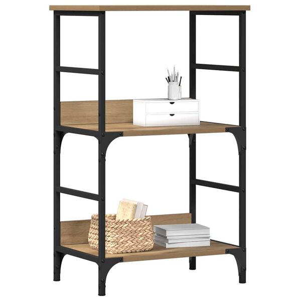 vidaXL Boekenkast 50x33x82 cm bewerkt hout artisanaal eikenkleurig