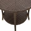 vidaXL Tuinstoelen 2 st verstelbaar met tafel poly rattan bruin