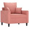 vidaXL Fauteuil met voetenbank 60 cm fluweel roze