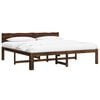 vidaXL Tweepersoonsbed met hoofdeinde ROSTOCK Donkerbruin 180 x 200 cm