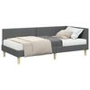 vidaXL Hoekbedframe met Matras 2 st Donkergrijs 90 x 190 cm Stof