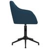 vidaXL Eetkamerstoelen draaibaar 4 st fluweel blauw