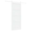 vidaXL Schuifdeur 83 x 202 cm Massief grenenhout Wit