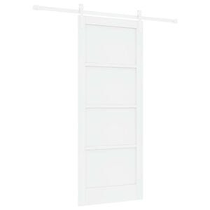 vidaXL Schuifdeur 83 x 202 cm Massief grenenhout Wit