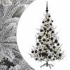 vidaXL Kunstkerstboom met kerstbal 120 cm 150 LED's Warmwit