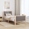 vidaXL Bedframe met hoofdeinde Taupe 75 x 190 cm Stof