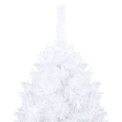 vidaXL Kunstkerstboom met verlichting dikke takken 210 cm wit