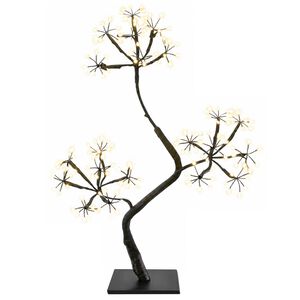 vidaXL S-vormige LED-kerstboom 2 st Zwart 45 cm Kunststof 336 LED's