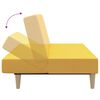 vidaXL Slaapbank 2-zits stof geel