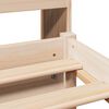 vidaXL Bed met boekenkast zonder matras massief grenenhout 90x200 cm