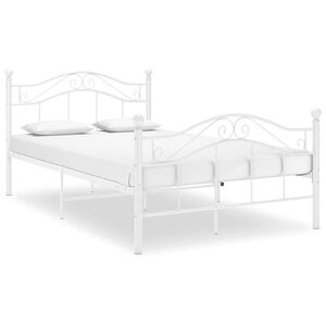 vidaXL Bedframe metaal wit 120x200 cm
