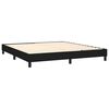 vidaXL Boxspring met matras en LED stof zwart 160x200 cm