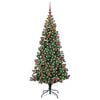vidaXL Kunstmatig Voorverlicht Kerstboom Groen 180 cm PVC en Metaal