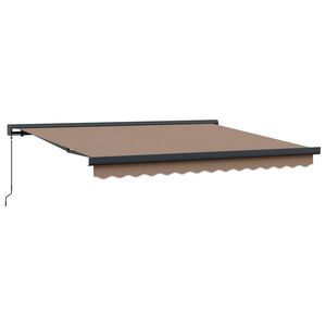 vidaXL Uitschuifbare luifel Taupe 300 x 250 cm Canvas en Aluminium
