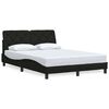 vidaXL Bedframe zonder matras stof zwart 140x200 cm