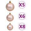 vidaXL Kunstkerstboom met verlichting en kerstballen 150 cm PVC wit