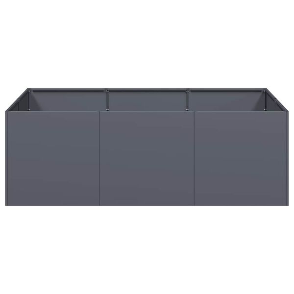 vidaXL Plantenbak 120x80x40 cm staal antracietkleurig