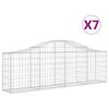 vidaXL Schanskorven 7 st gewelfd 200x30x60/80 cm gegalvaniseerd ijzer