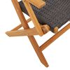 vidaXL 5-delige Tuinset poly rattan en massief hout zwart