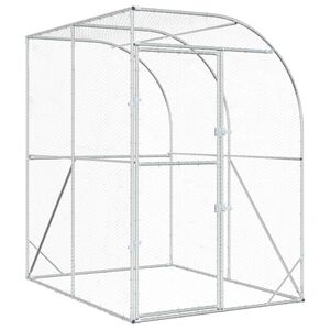 vidaXL Kippenhok zilver 200 x 200 x 215 cm Gegalvaniseerd staal