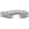 vidaXL 12-delige Loungeset massief grenenhout