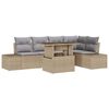 vidaXL Tuin Sofa Set 6 st Beige poly rattan